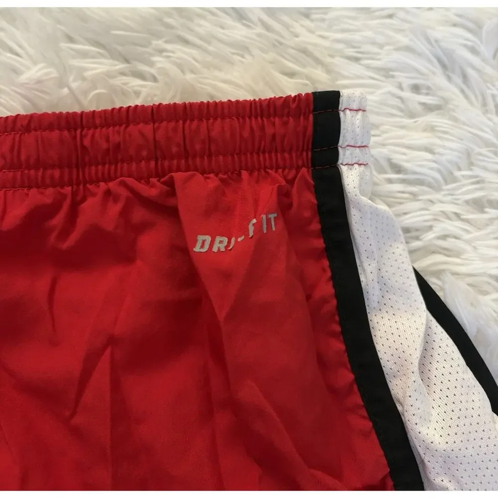 Nike Dri Fit Girls S Red W/black & White Classic Lined Sport Shorts. Great Pair